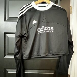 Adidas Black and White Cropped Jersey